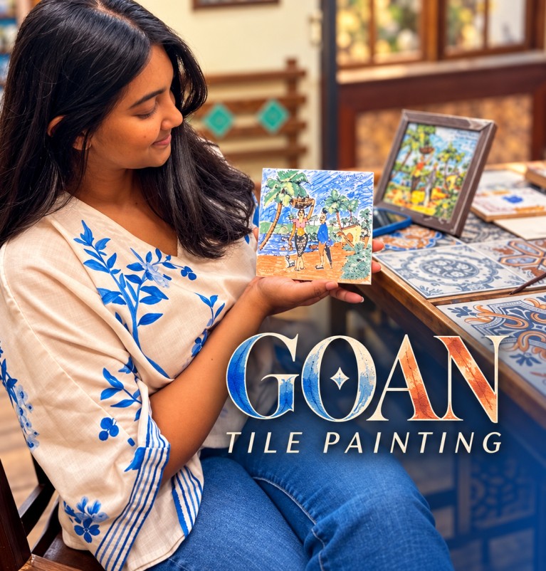 Goan Tile Painting: The Azulejos Tile Workshop