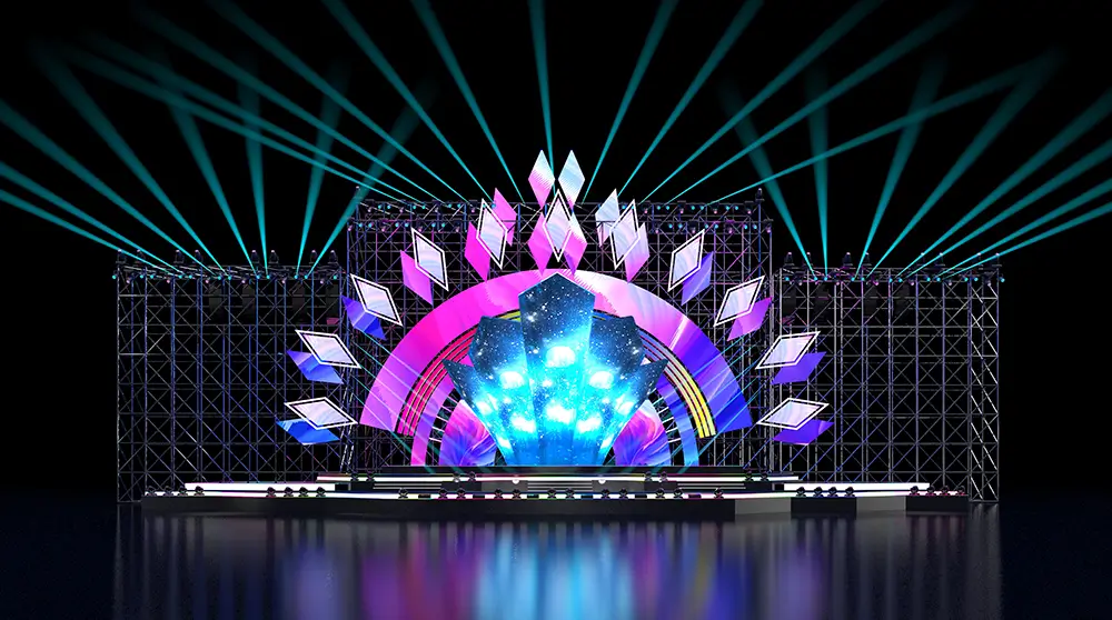 SOS Party Offsite stage and fabrication Custom Stage Design